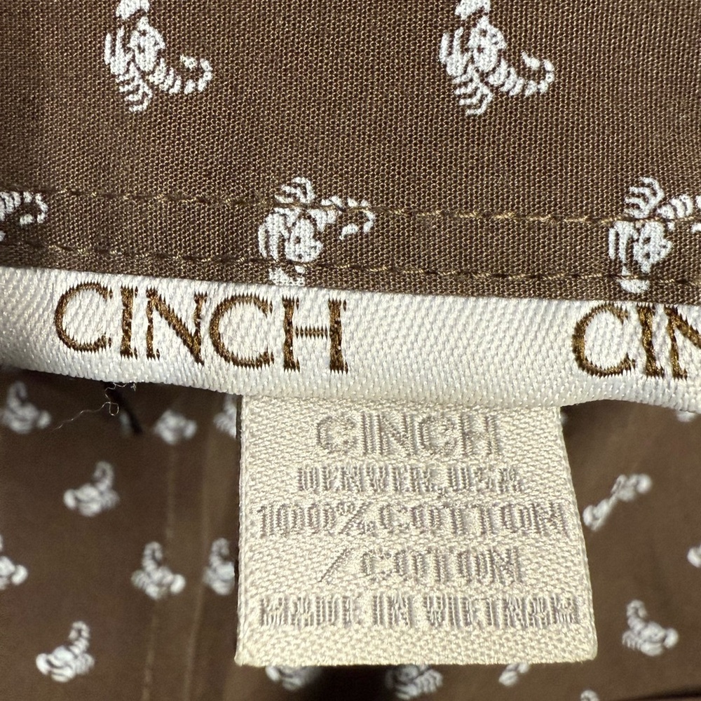 Cinch Scorpion Patterned Button Down Shirt Size M… - image 6